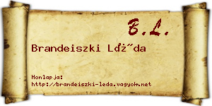 Brandeiszki Léda névjegykártya