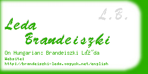 leda brandeiszki business card